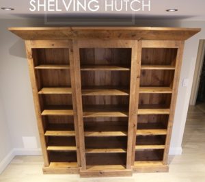 hutch, reclaimed wood shelving unit, reclaimed wood hutch, grainery board, recycled wood cabinets, distressed wood shelving unit