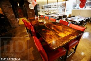 restaurant tables Ontario, pub table tops, restaurant table tops, reclaimed wood tables Ontario, reclaimed wood restaurant tables Ontario, Toronto, Burlington, epoxy