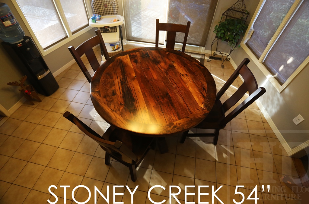 Custom Furniture Toronto 54 inch Round Reclaimed Wood Table (3) Blog