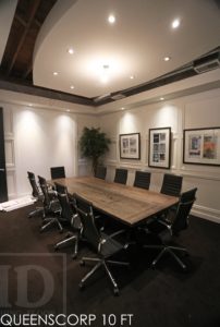 solid wood boardroom tables, Toronto, Grey, Gray, Reclaimed Wood Tables Ontario, HD Threshing, Threshing Floor, Live Edge, epoxy, conference, commercial, marketing, law