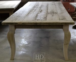 reclaimed wood tables ontario, barnwood tables ontario, recycled, rustic wood table, rustic table, cottage furniture, cottage live edge table, live edge table, epoxy, hd threshing, gerald reinink, cabriole legs