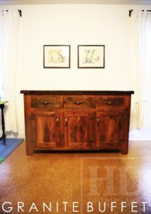 reclaimed wood buffet consoles Ontario, rustic furniture, rustic cottage furniture, epoxy, hemlock, Lee Valley hardware, epoxy/polyurethane finish, hemlock, reclaimed wood cabinet, solid wood furniture, Gerald Reinink