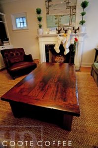 coffee tables Ontario, reclaimed wood coffee, barnwood, distressed, HD Threshing, live edge, Reinink