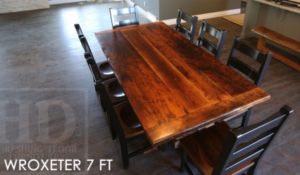 reclaimed wood tables Ontario, pedestal tables, solid wood table, rustic furniture Ontario, rustic wood table, rustic wood company, farmhouse table, epoxy, resin, recycled wood, Gerald, custom, harvest tables Toronto