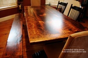 reclaimed wood tables Ontario, Hamilton, Pine harvest table, trestle style, modern farmhouse, rustic cottage furniture, cottage, epoxy, resin, recycled, Gerald Reinink, HD Threshing Floor Furniture, live edge