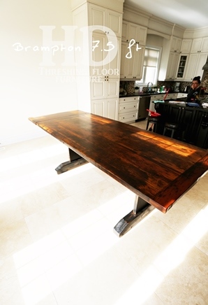 reclaimed wood tables Ontario, Gerald Reinink, Toronto, epoxy, trestle