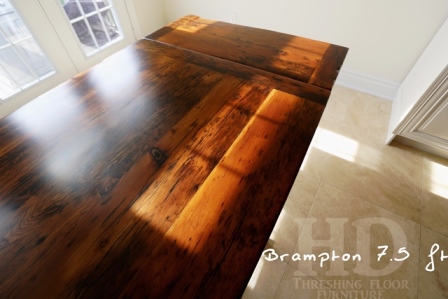 reclaimed wood tables Ontario, Gerald Reinink, Toronto, epoxy, trestle
