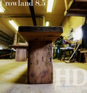 reclaimed wood tables Ontario, epoxy, hemlock, modern old rustic, cottage table, HD Threshing Floor Furniture, Gerald Reinink, recycled, environment, live edge