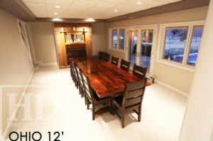 reclaimed wood tables Ontario, recycled, trestle, ohio, cottager chairs, cottage life, rustic wood table