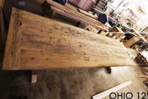 reclaimed wood tables Ontario, recycled, trestle, ohio, cottager chairs, cottage life, rustic wood table