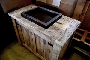 reclaimed wood vanity, cottage furniture, rustic wood vanity, cottage life, HD Threshing Floor Furniture, Reinink, farmhouse vanity