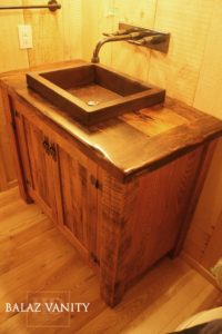 reclaimed wood vanity, cottage furniture, rustic wood vanity, cottage life, HD Threshing Floor Furniture, Reinink, farmhouse vanity