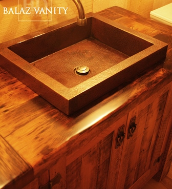 reclaimed wood vanity, cottage furniture, rustic wood vanity, cottage life, HD Threshing Floor Furniture, Reinink, farmhouse vanity