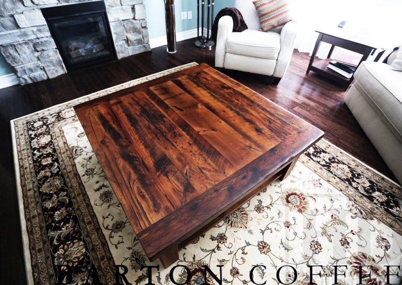 coffee table, Niagara Falls, Ontario, HD Threshing Floor Furniture, rustic wood coffee table, cottage coffee table, cottage life, hemlock, barnwood, Gerald Reinink Sales