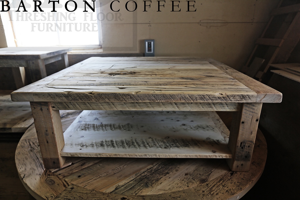 coffee table, Niagara Falls, Ontario, HD Threshing Floor Furniture, rustic wood coffee table, cottage coffee table, cottage life, hemlock, barnwood, Gerald Reinink Sales