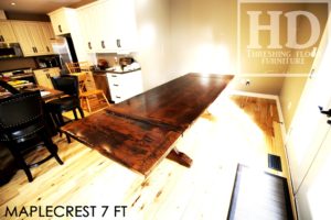 farmhouse table, epoxy, resin, HD Threshing Floor Furniture, Gerald Reinink, sawbuck, rustic table, cottage table, reclaimed wood tables Ontario