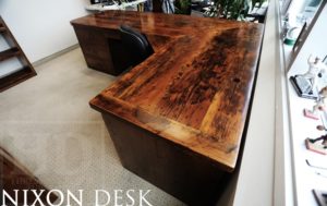 reclaimed wood desk, desks Toronto, barnwood desk, epoxy, resin, HD Threshing Floor Furniture, hemlock, custom desks Ontario, Toronto, modern farmhouse, office furniture Toronto, reclaimed wood office furniture