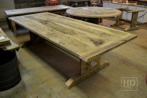 reclaimed pine table, Ontario, Richmond Hill, HD Threshing Floor Furniture, epoxy, polyurethane finish, modern farmhouse, pine barnwood, live edge, solid wood, pioneer wood table, aged wood table, distressed wood table, rustic table
