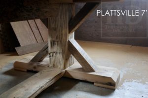 farmhouse harvest table, sawbuck, reclaimed hemlock, solid wood chairs, epoxy, hand-hewn beam, pioneer barn, Ontario, reclaimed wood table, distressed wood table, epoxy, resin, Gerald Reinink, HD Threshing Floor Furniture, cottage table, rustic wood table