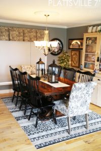 farmhouse harvest table, sawbuck, reclaimed hemlock, solid wood chairs, epoxy, hand-hewn beam, pioneer barn, Ontario, reclaimed wood table, distressed wood table, epoxy, resin, Gerald Reinink, HD Threshing Floor Furniture, cottage table, rustic wood table