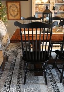 farmhouse harvest table, sawbuck, reclaimed hemlock, solid wood chairs, epoxy, hand-hewn beam, pioneer barn, Ontario, reclaimed wood table, distressed wood table, epoxy, resin, Gerald Reinink, HD Threshing Floor Furniture, cottage table, rustic wood table