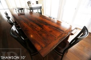 reclaimed wood harvest tables Ontario, farmhouse table, harvest tables Ontario, Sunderland, HD Threshing Floor Furniture, HD Threshing, barnwood tables Ontario, custom tables Ontario, epoxy, resin, recycled wood furniture, cottage table