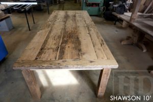 reclaimed wood harvest tables Ontario, farmhouse table, harvest tables Ontario, Sunderland, HD Threshing Floor Furniture, HD Threshing, barnwood tables Ontario, custom tables Ontario, epoxy, resin, recycled wood furniture, cottage table