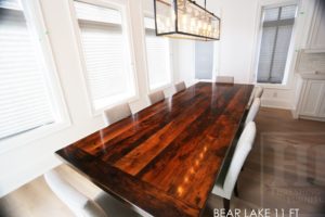 reclaimed wood trestle table, HD, HD Threshing Floor, HD Threshing Floor Furniture, Reinink, barnwood, recycled wood table, rustic wood table, epoxy, resin, Toronto, Ontario