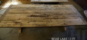 reclaimed wood trestle table, HD, HD Threshing Floor, HD Threshing Floor Furniture, Reinink, barnwood, recycled wood table, rustic wood table, epoxy, resin, Toronto, Ontario