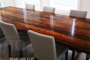 reclaimed wood trestle table, HD, HD Threshing Floor, HD Threshing Floor Furniture, Reinink, barnwood, recycled wood table, rustic wood table, epoxy, resin, Toronto, Ontario
