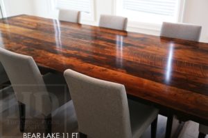 reclaimed wood trestle table, HD, HD Threshing Floor, HD Threshing Floor Furniture, Reinink, barnwood, recycled wood table, rustic wood table, epoxy, resin, Toronto, Ontario