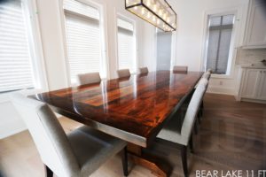 reclaimed wood trestle table, HD, HD Threshing Floor, HD Threshing Floor Furniture, Reinink, barnwood, recycled wood table, rustic wood table, epoxy, resin, Toronto, Ontario