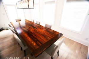 reclaimed wood trestle table, HD, HD Threshing Floor, HD Threshing Floor Furniture, Reinink, barnwood, recycled wood table, rustic wood table, epoxy, resin, Toronto, Ontario