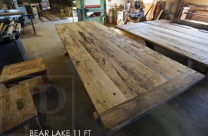 reclaimed wood trestle table, HD, HD Threshing Floor, HD Threshing Floor Furniture, Reinink, barnwood, recycled wood table, rustic wood table, epoxy, resin, Toronto, Ontario