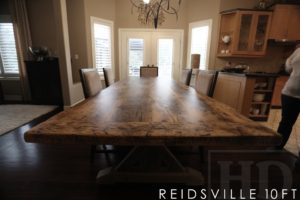 reclaimed wood tables Ontario, epoxy, hemlock, solid wood furniture Ontario, Mennonite furniture