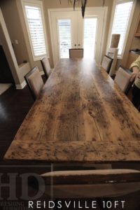 reclaimed wood tables Ontario, epoxy, hemlock, solid wood furniture Ontario, Mennonite furniture