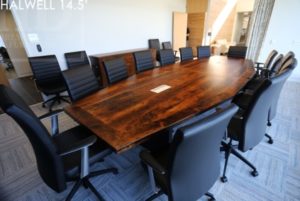 reclaimed wood boardroom table guelph, Ontario, epoxy, hemlock barnwood, boardroom table, conference table, modern furniture