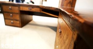 solid wood desks Ontario, reclaimed wood furniture Ontario, HD Threshing Floor Furniture, Reinink, epoxy, modern farmhouse desk, cottage desk, rustic desk set