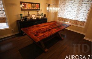 reclaimed wood tables Aurora Ontario, HD Threshing Floor Furniture, HD Threshing, epoxy, resin, hemlock barnwood, rustic wood table, cottage table, farmhouse harvest table, live edge, solid wood table, Aurora, Ontario, Ontario made, amish