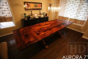 reclaimed wood tables Aurora Ontario, HD Threshing Floor Furniture, HD Threshing, epoxy, resin, hemlock barnwood, rustic wood table, cottage table, farmhouse harvest table, live edge, solid wood table, Aurora, Ontario, Ontario made, amish
