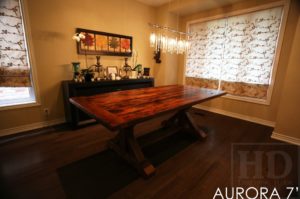reclaimed wood tables Aurora Ontario, HD Threshing Floor Furniture, HD Threshing, epoxy, resin, hemlock barnwood, rustic wood table, cottage table, farmhouse harvest table, live edge, solid wood table, Aurora, Ontario, Ontario made, amish