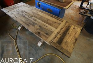 reclaimed wood tables Aurora Ontario, HD Threshing Floor Furniture, HD Threshing, epoxy, resin, hemlock barnwood, rustic wood table, cottage table, farmhouse harvest table, live edge, solid wood table, Aurora, Ontario, Ontario made, amish