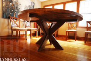 reclaimed wood tables Ontario, Lynhurst, London, epoxy, hemlock threshing floor, recycled wood furniture, HD Threshing Floor Furniture, Gerald Reinink, modern farmhouse, cottage, cottage life