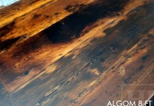 reclaimed wood table, farmhouse table, epoxy, hemlock barnwood, rustic furniture, cottage furniture Ontario, Toronto