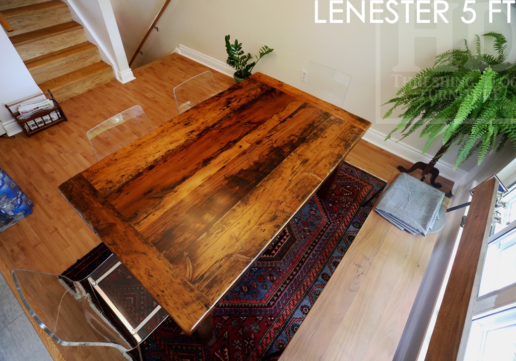 reclaimed wood harvest table, harvest tables Toronto, Ontario, HD Threshing Floor Furniture, epoxy, resin, mennonite furniture, amish furniture Ontario, live edge, Toronto