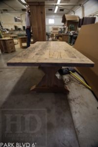 farmhouse table Toronto, reclaimed wood tables Ontario, barnwood tables, barn board table, epoxy, resin, HD Threshing, HD Threshing Floor Furniture, live edge, rustic table, cottage furniture Ontario, harvest tables Ontario, Toronto, solid wood table, mennonite furniture