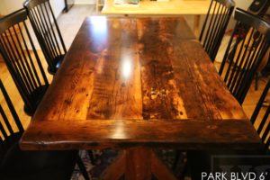 farmhouse table Toronto, reclaimed wood tables Ontario, barnwood tables, barn board table, epoxy, resin, HD Threshing, HD Threshing Floor Furniture, live edge, rustic table, cottage furniture Ontario, harvest tables Ontario, Toronto, solid wood table, mennonite furniture