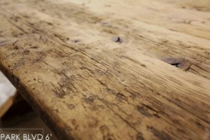 farmhouse table Toronto, reclaimed wood tables Ontario, barnwood tables, barn board table, epoxy, resin, HD Threshing, HD Threshing Floor Furniture, live edge, rustic table, cottage furniture Ontario, harvest tables Ontario, Toronto, solid wood table, mennonite furniture