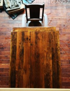 cottage table, Big Chute, Ontario, reclaimed wood table, reclaimed wood furniture, rustic furniture, mennonite furniture, epoxy, harvest table, harvest tables, island table