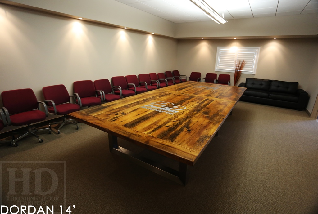 boardroom table Ontario, conference room table Ontario, New Hamburg, HD Threshing Floor Furniture, HD Threshing, epoxy, resin, hemlock table, mennonite furniture, amish furniture, threshing floor table